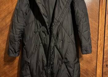 Płaszcz damski kurtka Solar XS pikowana puchowa puch 80% ciepły czarny midi