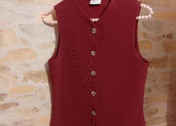 (36/38)(S/M) ASOS Design/ Bordowa kamizelka ołówkowa z Londynu, jak nowa