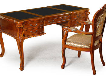 Nowe stylowe biurko Chippendale rzeźbione 160 cm 80263