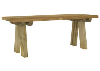 Ławka ogrodowa 110 cm impregnowane drewno sosnowe WM-318173