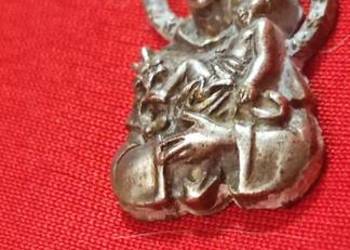 Stara zawieszka medalik Matka boska platerowana