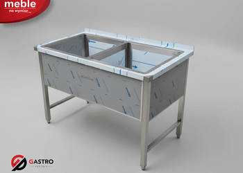 Basen 2 kom zlew dwukomorowy | 1100x600x850 mm | stal nierdzewna