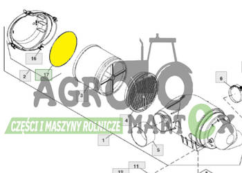 R250723 USZCZELKA FILTRA POWIETRZA SILNIK JD