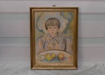 I. Witkiewicz Witkacy 1930 - Portret Chłopca Arystokraty - Pastel - Obraz