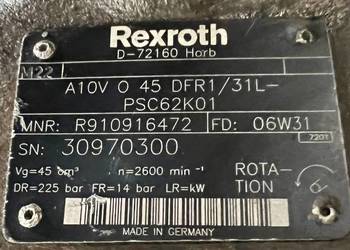 Hydromatik A10V O 45 DFR1/31L-PSC62K01 (R910916472) pompa hydrauliczna