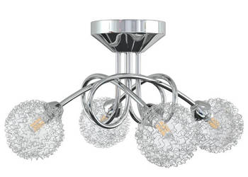Lampa sufitowa z drucianymi kloszami 4 żarówki LED G9 WM-337906