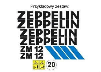 Naklejki ZEPPELIN ZM 9 10 12 13 15 19 20 70 85 100 Zamiennik