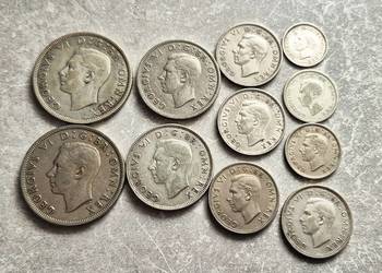 H1) WIELKA BRYTANIA - zestaw 11 szt. monet