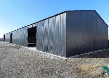 Blaszana montowana hala 12×60 m -szara