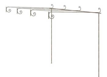 Pergola ogrodowa, antyczny brąz 4x3x2,5 cm