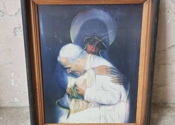 Obraz w ramie Jan Paweł II i matka boska 50x60cm