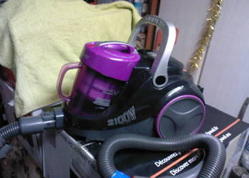 Odkurzacz bezworkowy Hoover różowo-czarny moc 2100W Gw3dni