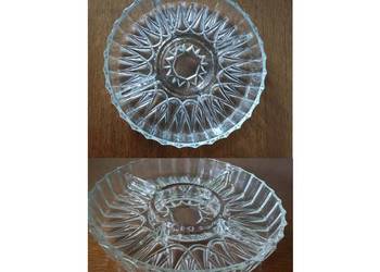 Vintage kryształowy talerz misa patera salaterka z przegródkami  vintage