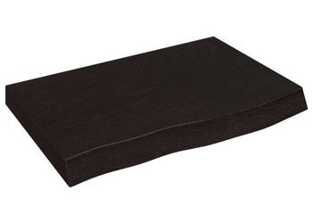 Blat stołu ciemnobrązowy 60x40x(2-6) cm lite drewno dębowe WM-3156409