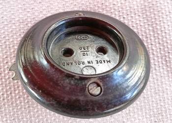 Gniazdo elektryczne bakielit z PRL vintage