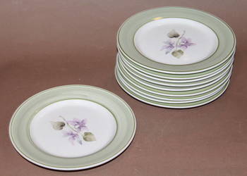Komplet porcelanowych talerzyków 10 szt. nr 1596 FiaF