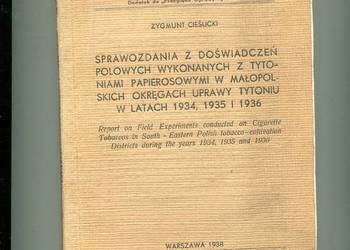 Sprawozdania z doświadczeń polowych wykonanych z tytoni