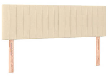 Zagłówki do łóżka 2 szt. kremowe 72x5x78/88 cm tkanina WM-346247
