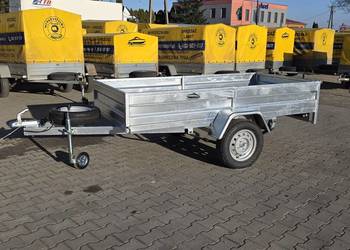 Przyczepa mega mocna spawana na resorze 250x130x32 burta 2mm PRODUCENT