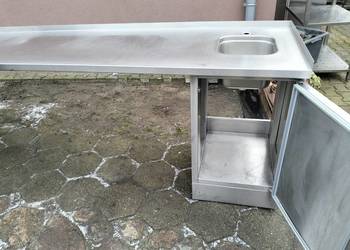 Zlew gastronomiczny z miejscem na urządzenie podblatowe 240x70x95