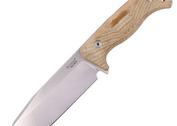 Nóż LionSteel Natural Canvas Micarta, Satin CPM 3V by Molletta (T6 3V CVN)