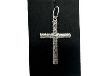Nowa Srebrna Rodowana Zawieszka pr 925 1,59g Krzyż