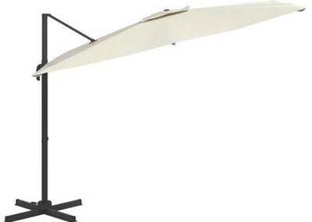 vidaXL Parasol wiszący z aluminiowym słupkiem, piaskowy, 400x300(sku319912)
