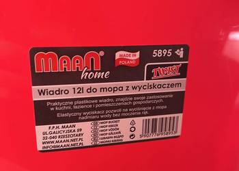 Maan Home | Wiadro 12 l bez wyciskacza czerwone