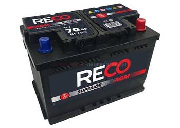 Akumulator RECO AGM 12V 70Ah 760A START STOP Radomsko ul.Krakowska 17