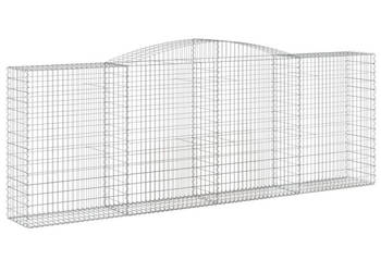 Kosze gabionowe 3 szt 400x50x140/160 cm galwanizowane żelazo WM-3147023