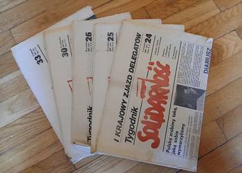 Tygodnik "SOLIDARNOŚĆ" z 1981 roku. Numery 24, 25, 26, 30, 33.