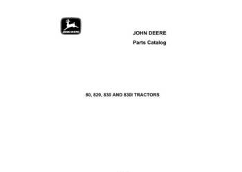 John Deere 80, 820, 830, 830I katalog części John Deere 80, 820, 830, 830I katalog części