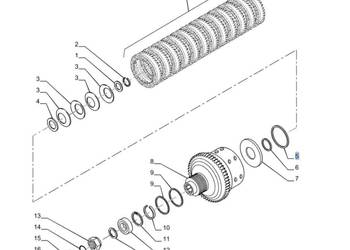 5172302 Uszczelniacz tłoka T6. T7. TM T6000 CNH ORG