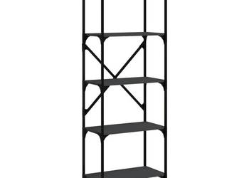 5-poziomowy regał na książki czarny 56x315x174 cm WM-833343