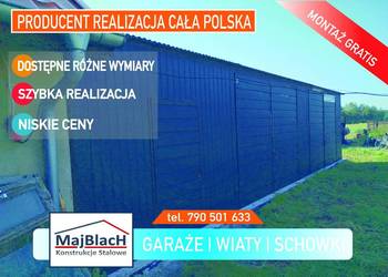 Grafitowy Garaż Blaszany - Hala - Wiata - Garaże Blaszane – Maj-Blach
