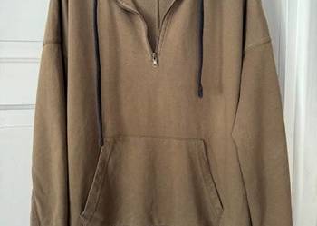 Bluza męska M Reserved khaki z kieszenią z kapturem z zamkiem