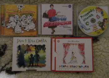 Bajki dla dzieci, piosenki - zestaw 5szt płyt cd + 1 płyta-gra komputerowa