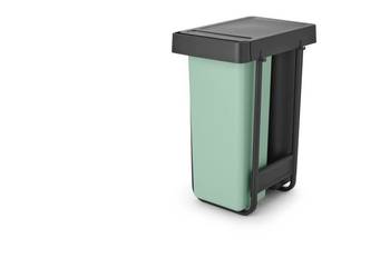 BRABANTIA - Sort & Go - Kosz szafkowy - 2 x 30 l - Dark Grey & Jade Green