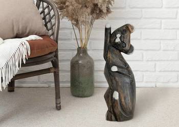 Kot, figura, rzeźba z drewna egzotycznego mango, 60 cm