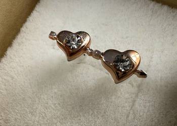 Kolczyki złote serce / serca ze strzałą