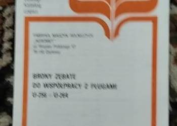 Instrukcja obsługi i katalog części brony zębatej U-256, U-264