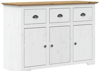 vidaXL Biblioteczka BODO, biało-brązowa, 115,5x44x80 cm(SKU:355066)