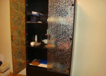 kpl. mebli, dwa regały, stół i 4 krzesła, szafka