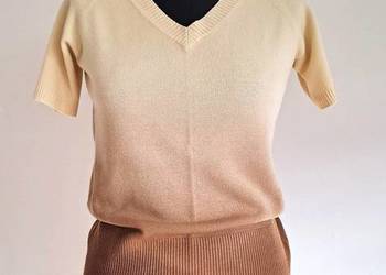 Cieniowany sweterek bluzka vintage retro r. S/M 36/38 cotton