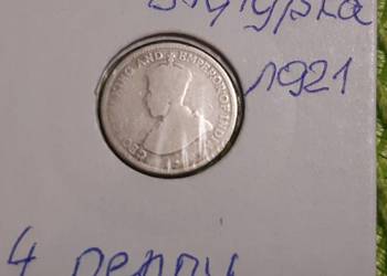 moneta srebrna Gujany Brytyjskiej z 1921r