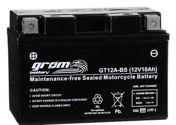Akumulator motocyklowy 12V 9.5Ah 180A GROM GT12A-BS YT12A-BS
