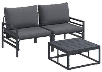 vidaXL Zestaw Sof na Ogród Antracytowy Stal(SKU: 3378961)