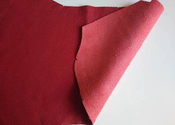 Skóra (156 g) Licowa Włoska BŁAM Duży kawałek Czerwony