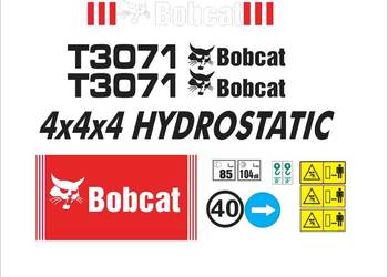 Naklejki Bobcat T3071 mocny klej, odporne, laminat UV