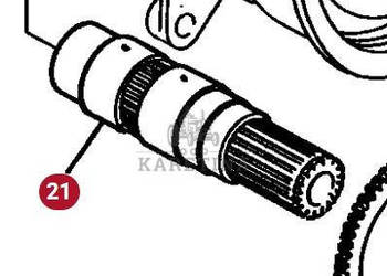 Massey Ferguson 3690 Wałek Wał Rewersu CZĘŚCI 3617307M3